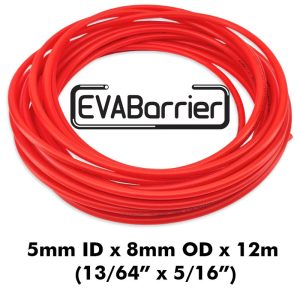 Red EVABarrier 5mm ID x 8mm OD (per Metre)